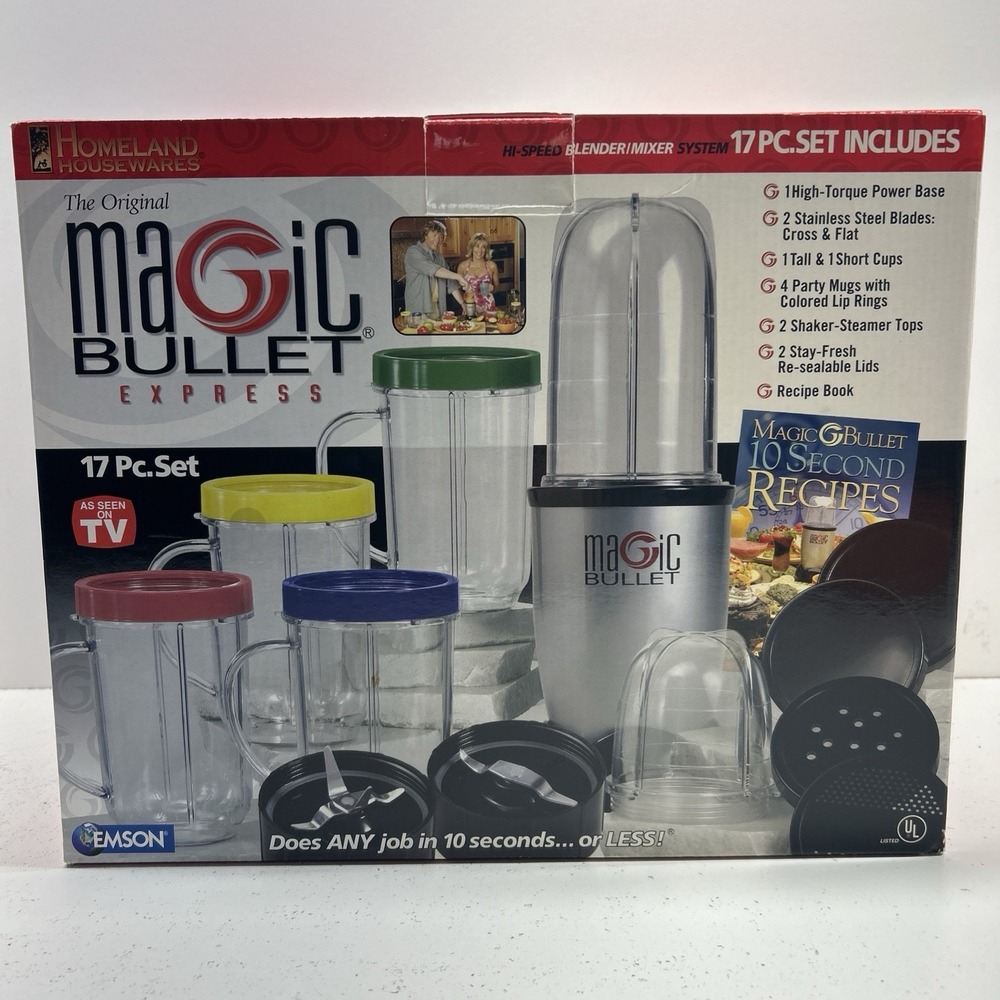 The Original Magic Bullet Express 17-piece Set From Homeland Housewares - NEW